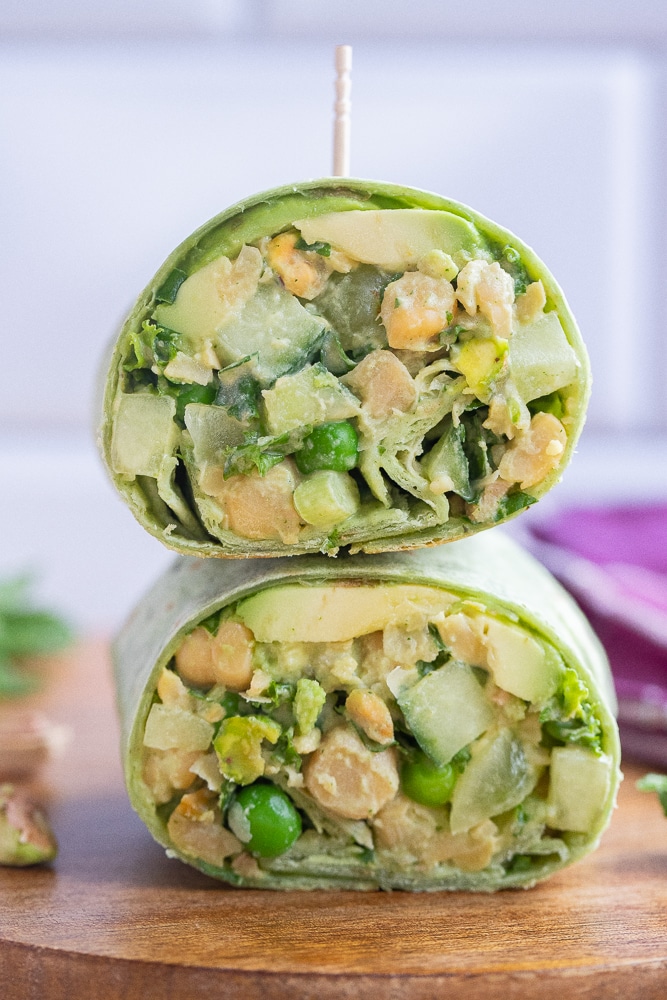 Inexperienced Goddess Chickpea Wraps – She Likes Meals