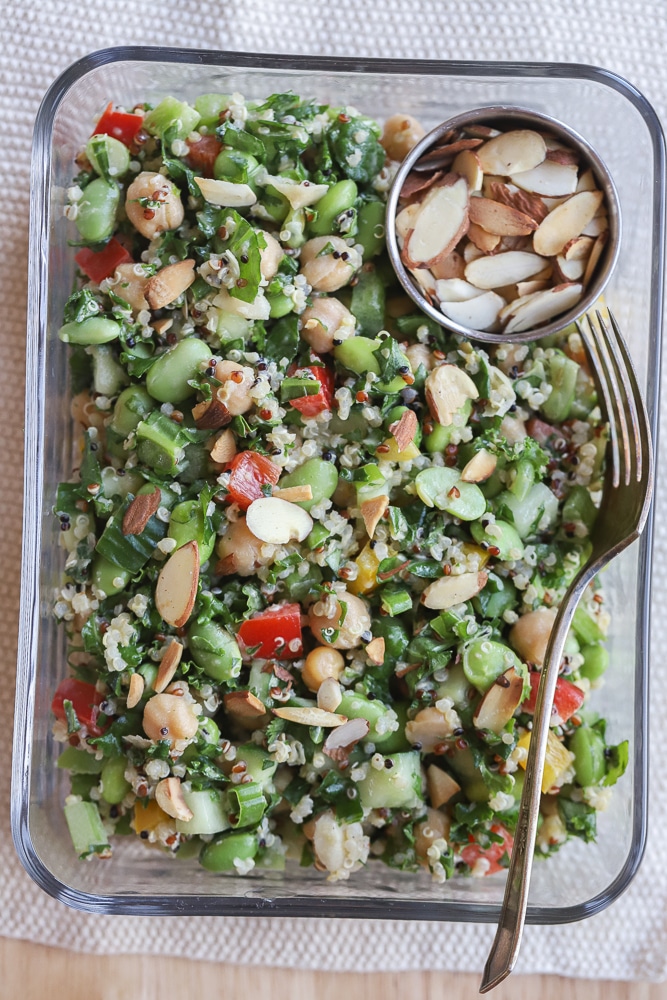 Meal Prep Chickpea Edamame Salad