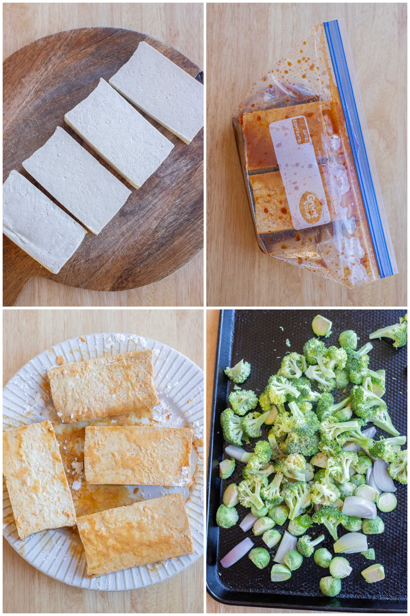 showing how to make the smoky baked tofu and vegetables