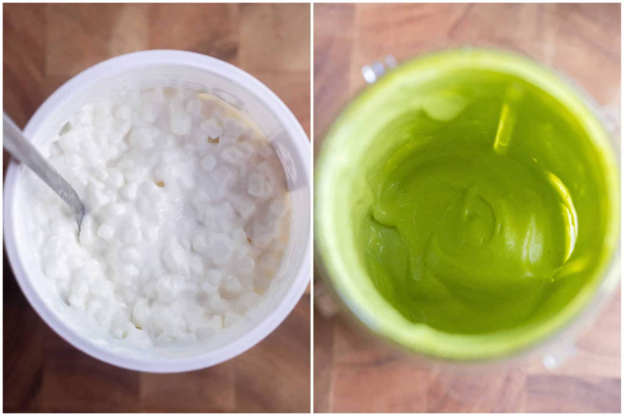 Creamy lemon basil sauce made using cottage cheese