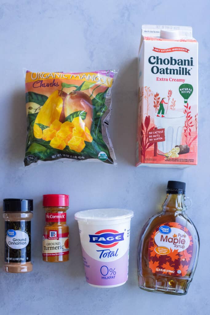 ingredients needed to make a mango smoothie