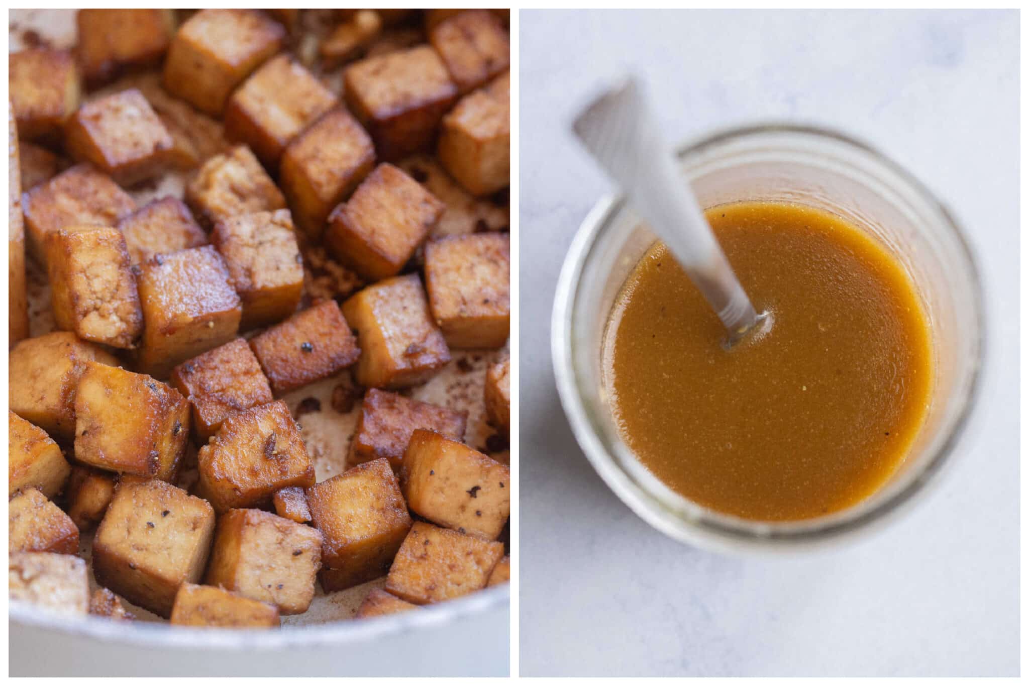 Balsamic tofu and homemade balsamic vinaigrette