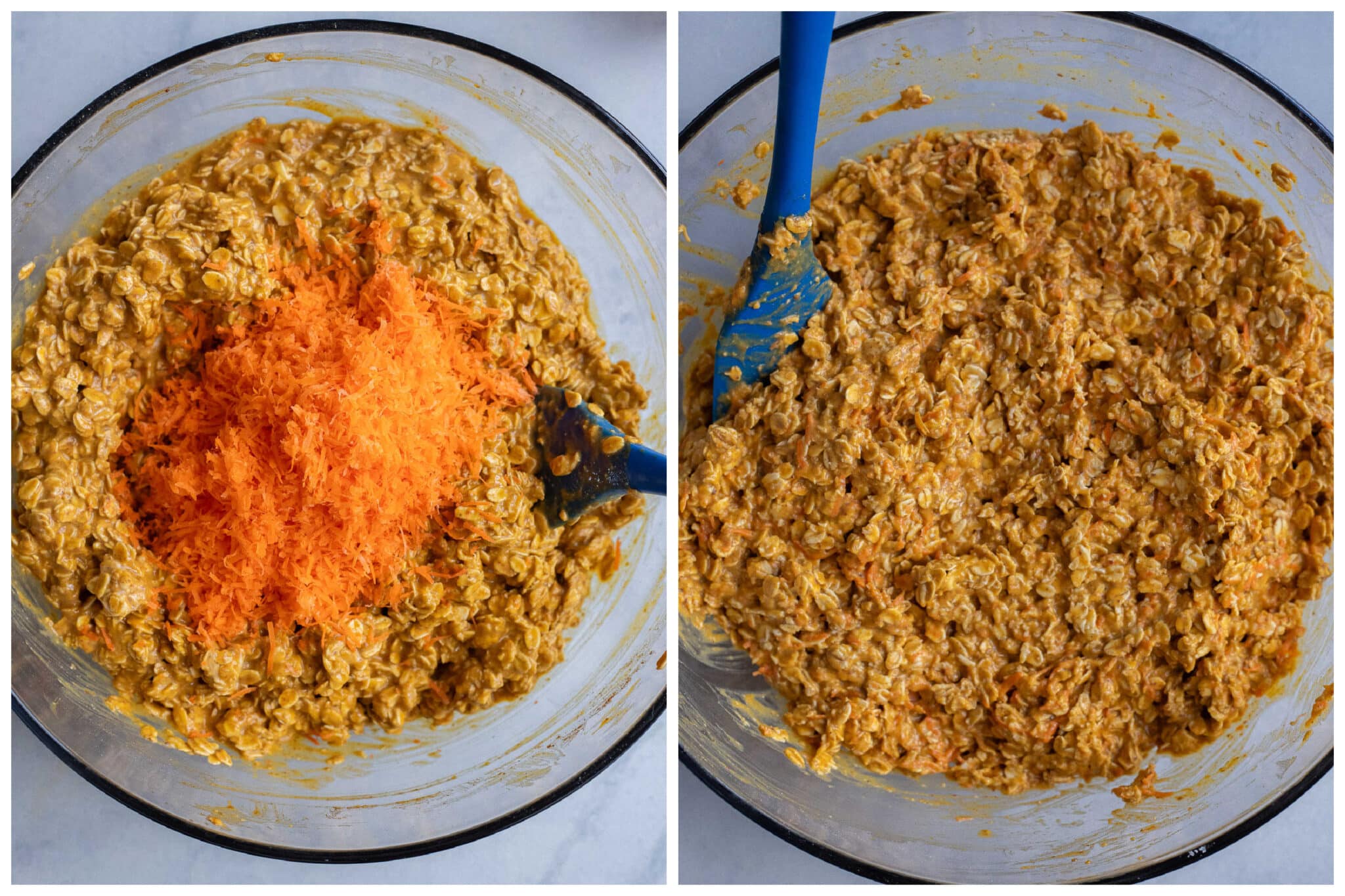 pumpkin ginger turmeric baked oatmeal mixture in a bowl